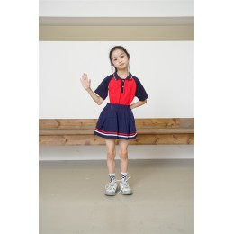 BD-MO-157  訂做運動風Polo衫套裝校服    設計撞色Polo衫    時尚百褶裙防走光設計     BD-MO-157  訂做運動風Polo衫套裝校服    設計撞色Polo衫    時尚百褶裙防走光設計